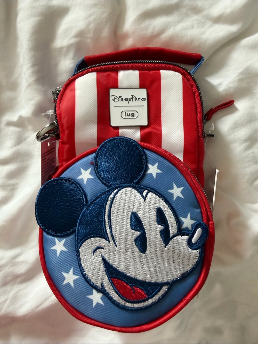 Disney Parks x Lug Patriotic Mickey Crossbody Bag - Red, White & Blue 2025